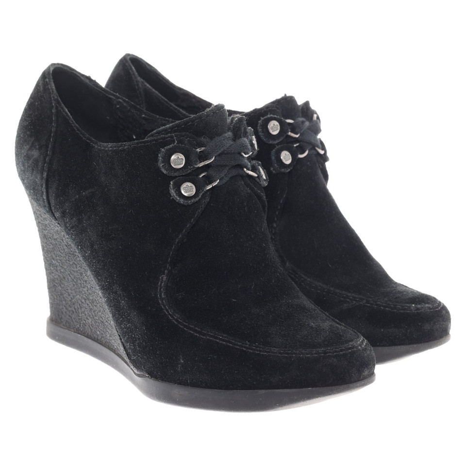 Juicy Couture Zeppe in Pelle scamosciata in Nero