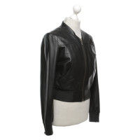 Jimmy Choo For H&M Leather jacket in black