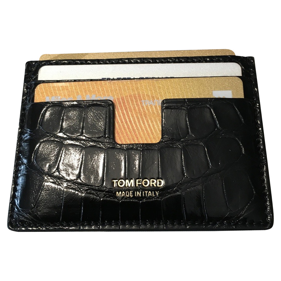 Tom Ford Täschchen/Portemonnaie aus Leder in Schwarz