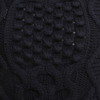 Moncler pull en tricot en bleu foncé