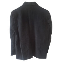 Yves Saint Laurent Jacke/Mantel aus Baumwolle in Schwarz