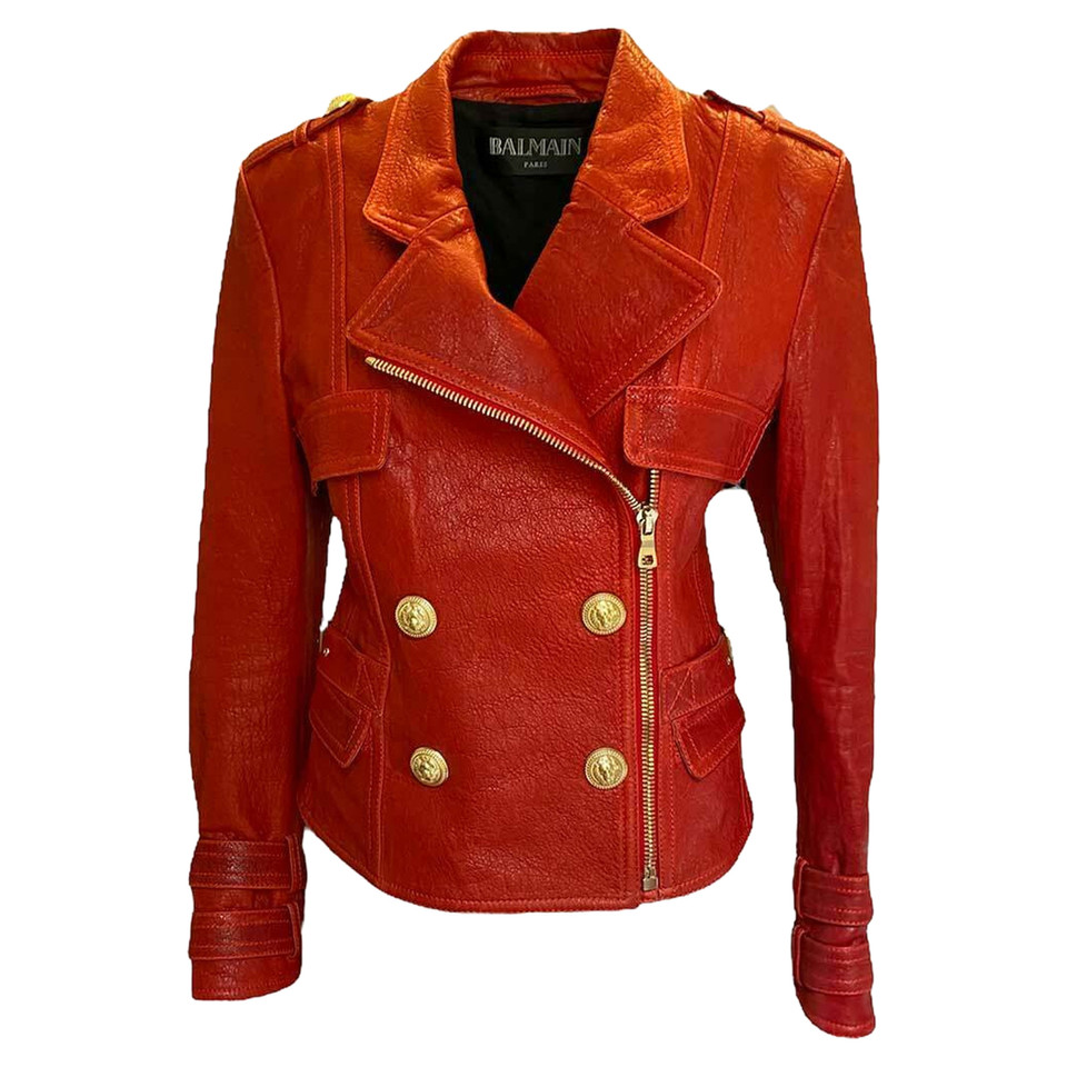 Balmain Veste/Manteau en Rouge