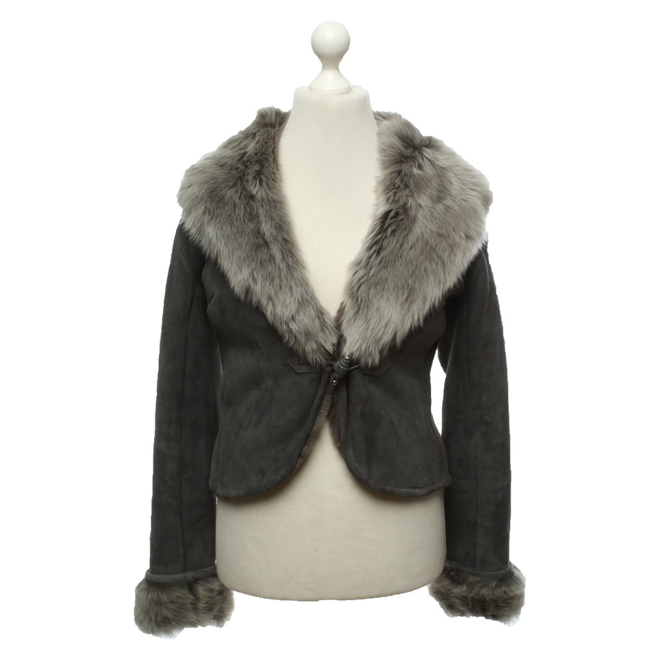 Ralph Lauren Black Label Jacket/Coat Leather in Grey