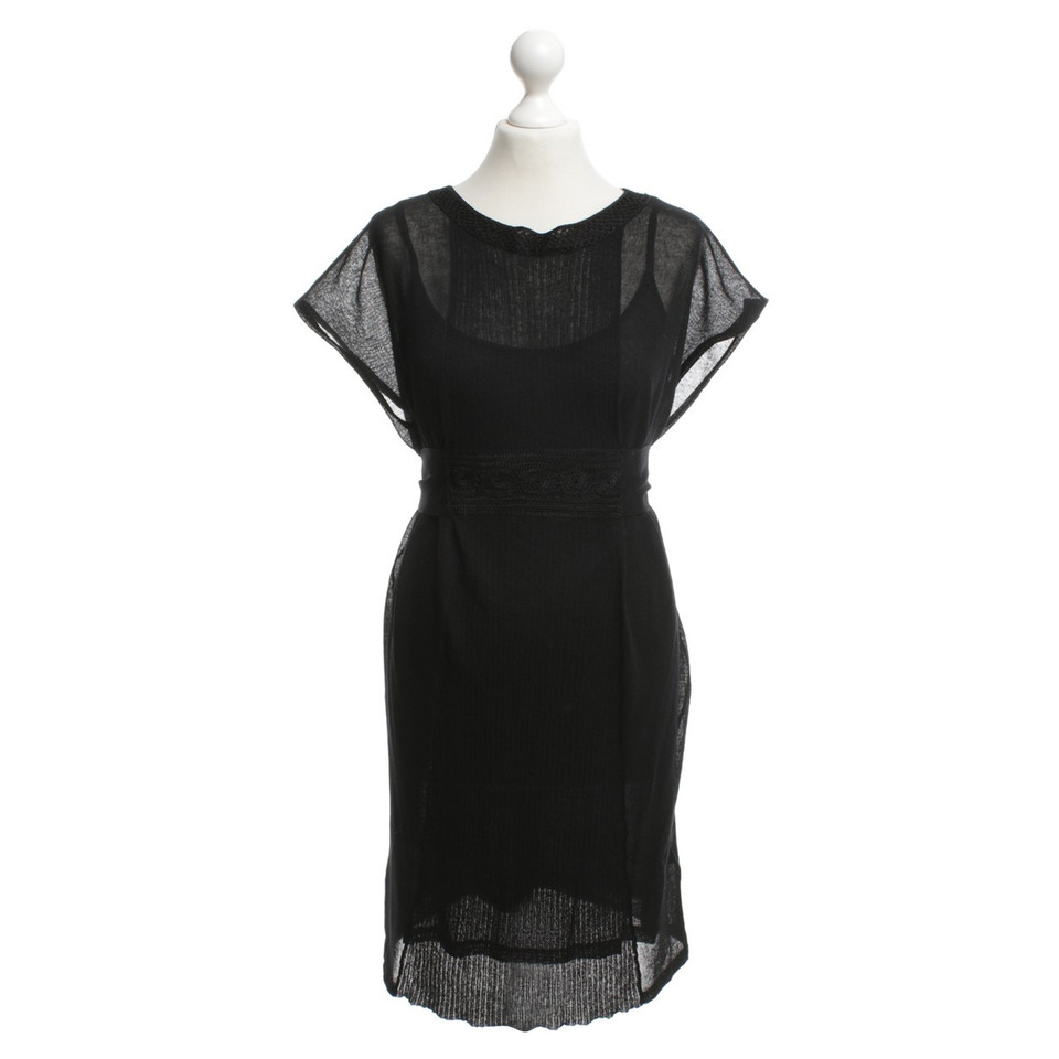 Set Gebreide jurk zwart