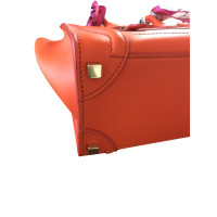Céline Luggage Micro Leather in Orange