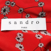 Sandro Dress Silk in Red