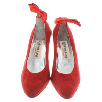 Pollini Suede pumps in red