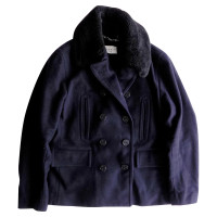 Sandro Wool coat with shearling collar