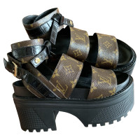 Louis Vuitton Sandals Canvas in Brown