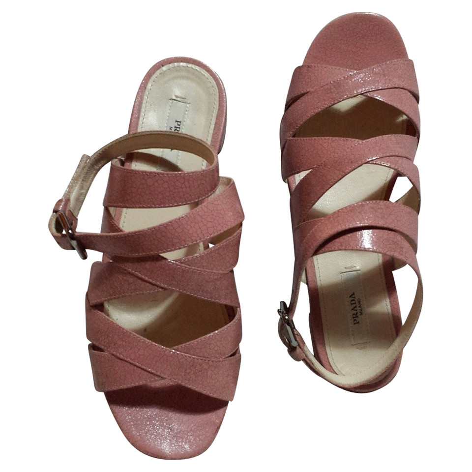 Prada Sandals Leather in Nude