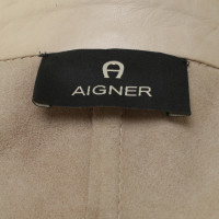 Aigner Leather coat in beige