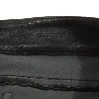 Lapis Hose aus Leder in Schwarz