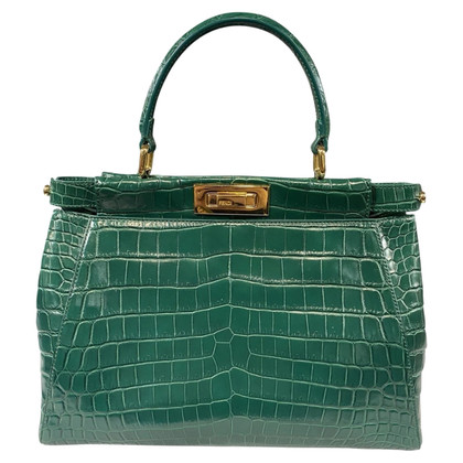 Fendi Peekaboo Bag Leather in Green