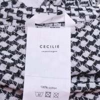 Andere Marke Cecilie Copenhagen - Wickelkleid in Schwarz/Weiß