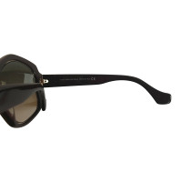 Balenciaga Lunettes de soleil oversize en or et chocolat