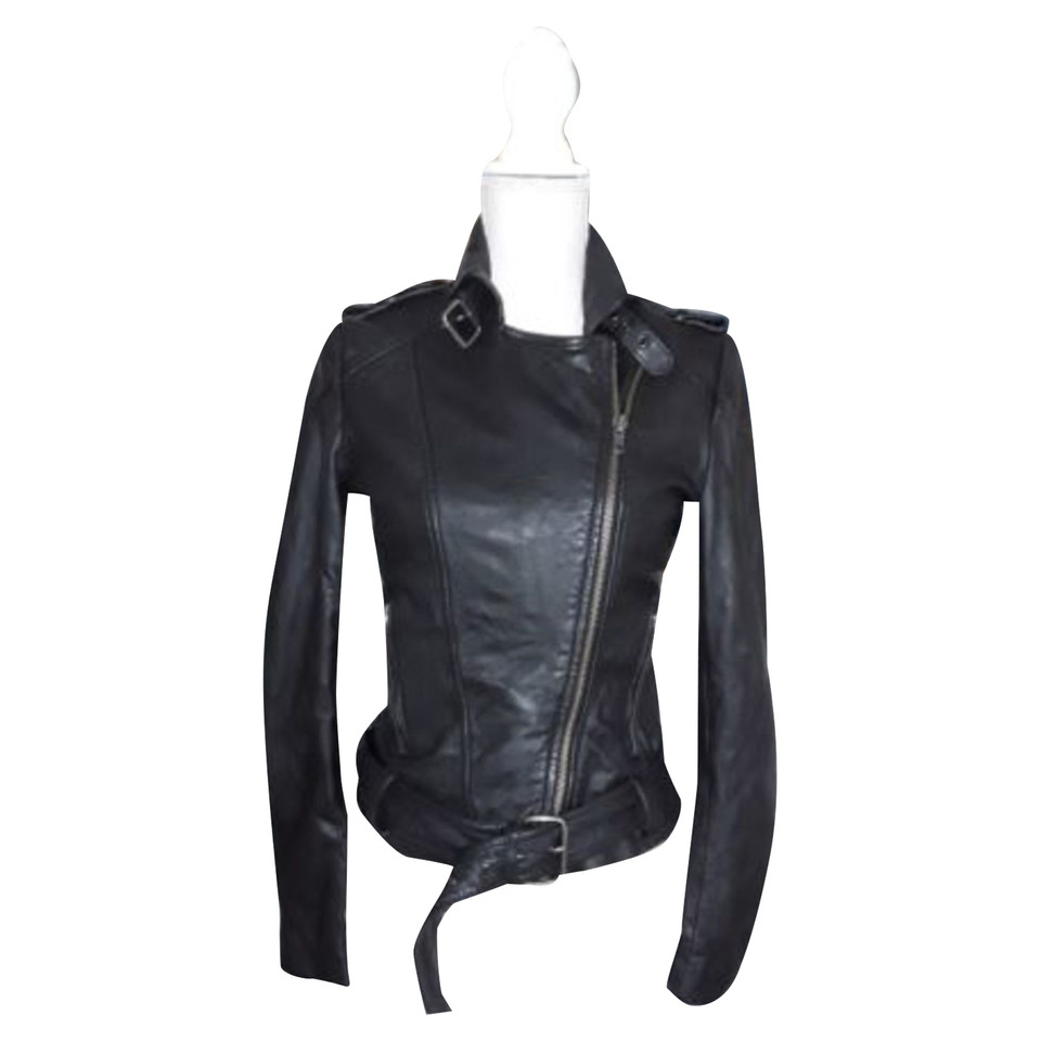 3.1 Phillip Lim Veste en cuir / manteau en noir