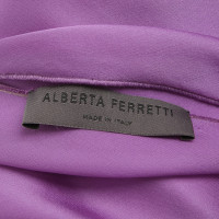 Alberta Ferretti Violet en mousseline de soie