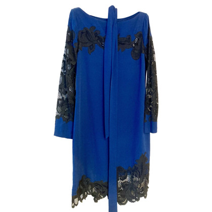 Diane Von Furstenberg Robe en Soie en Bleu