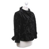 Piu & Piu Faux fur jacket in black