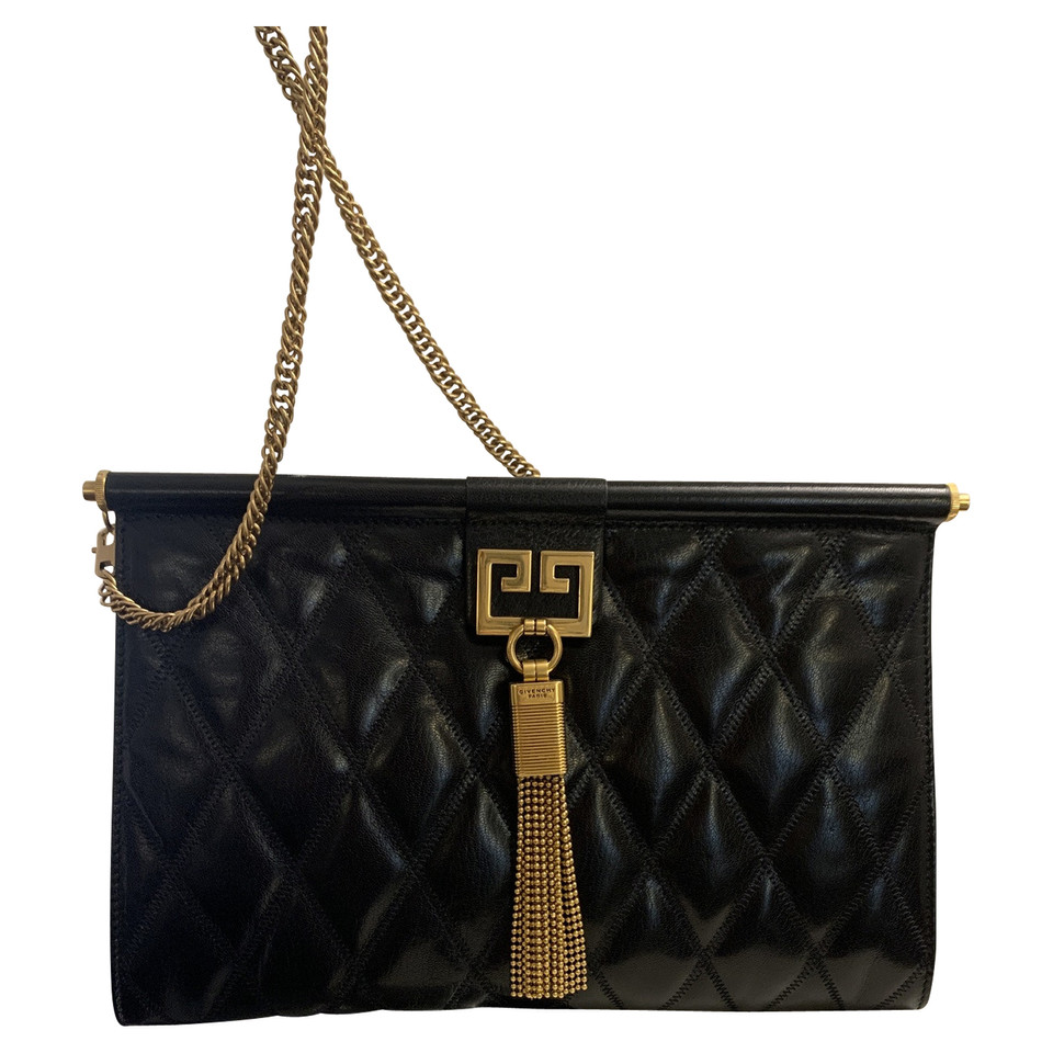 Givenchy Gem Quilted Leather Bag in Pelle in Nero