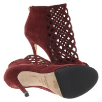 Jimmy Choo Pumps/Peeptoes Suède in Bordeaux