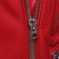 Acne Jacket/Coat Leather in Red