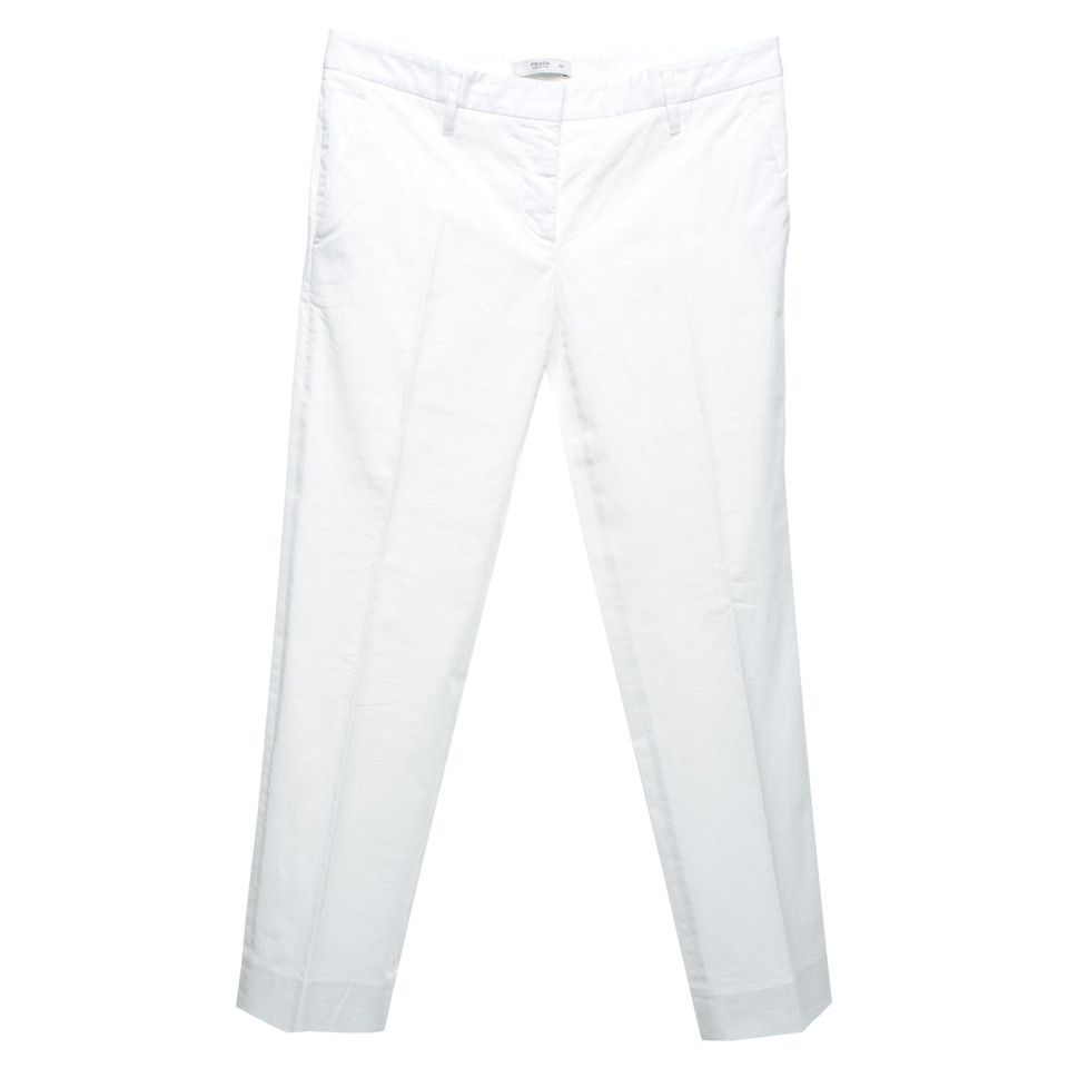 Prada pantaloni di cotone in bianco