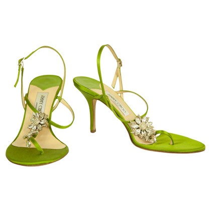Jimmy Choo Sandals Silk in Green