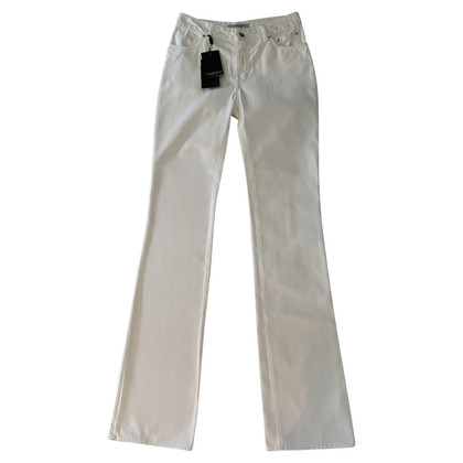 Yves Saint Laurent Jeans in Cotone in Bianco