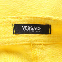 Versace Rock aus Leinen in Gelb