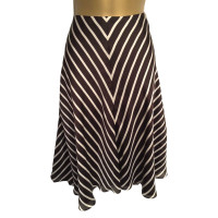 Ralph Lauren Laurus A-Line Striped Brown Cream Skirt