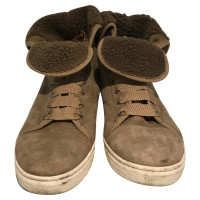 Lanvin Sneakers aus Wildleder in Taupe