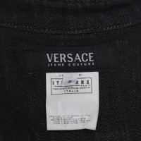Versace giacca di jeans in nero