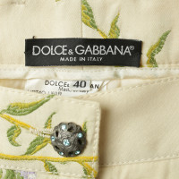 Dolce & Gabbana Pantaloni 7/8 con stampa floreale
