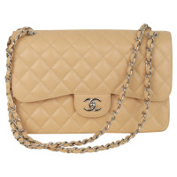 Chanel Timeless Large Leer in Crème
