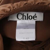 Chloé Abito in seta in marrone
