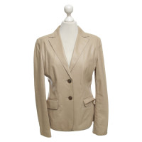 Hugo Boss Blazer en Cuir en Beige