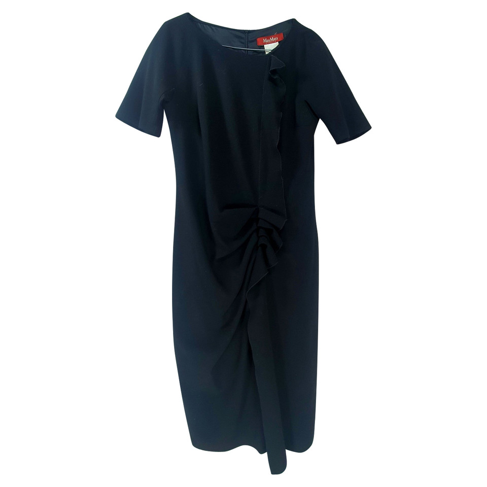 Max Mara Studio Kleid aus Wolle in Schwarz