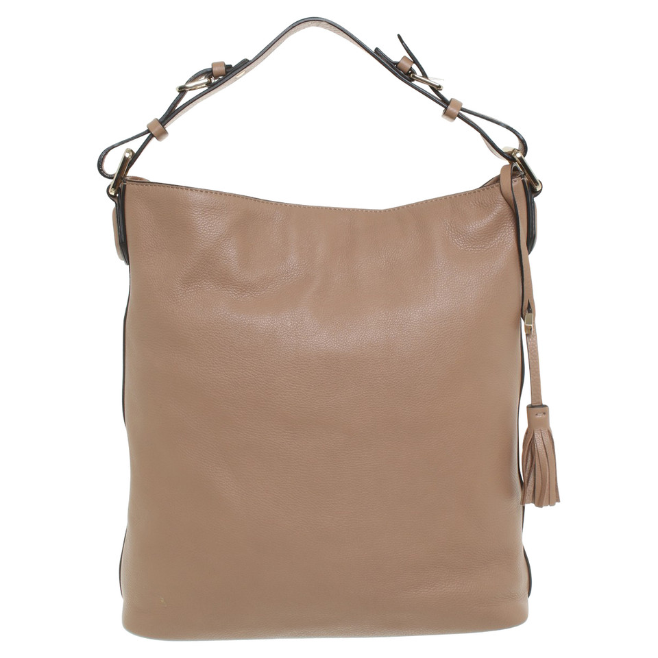 Coccinelle Leather shopper in beige