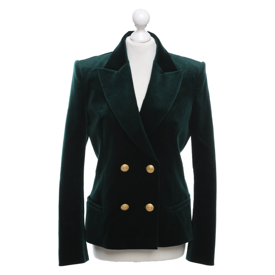 Balmain Blazer aus Baumwolle in Grün