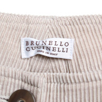Brunello Cucinelli Pantalon en velours côtelé beige