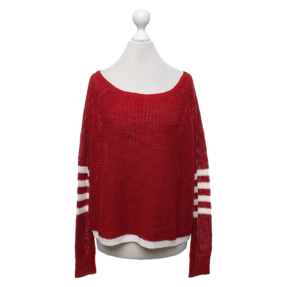 360 Sweater Pull en rouge / crème