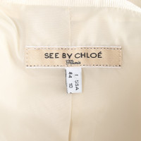 Chloé Blazer aus Baumwolle in Beige