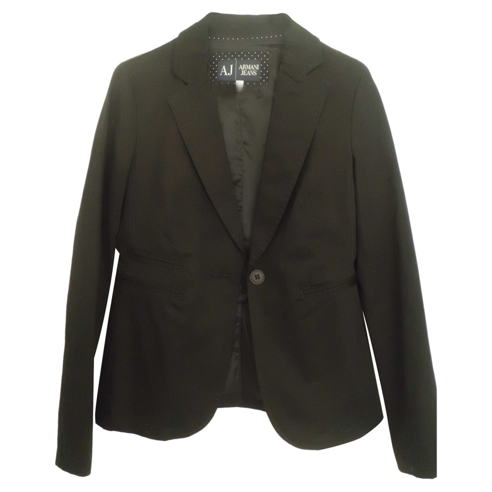 Armani Jeans Blazer en Coton en Noir