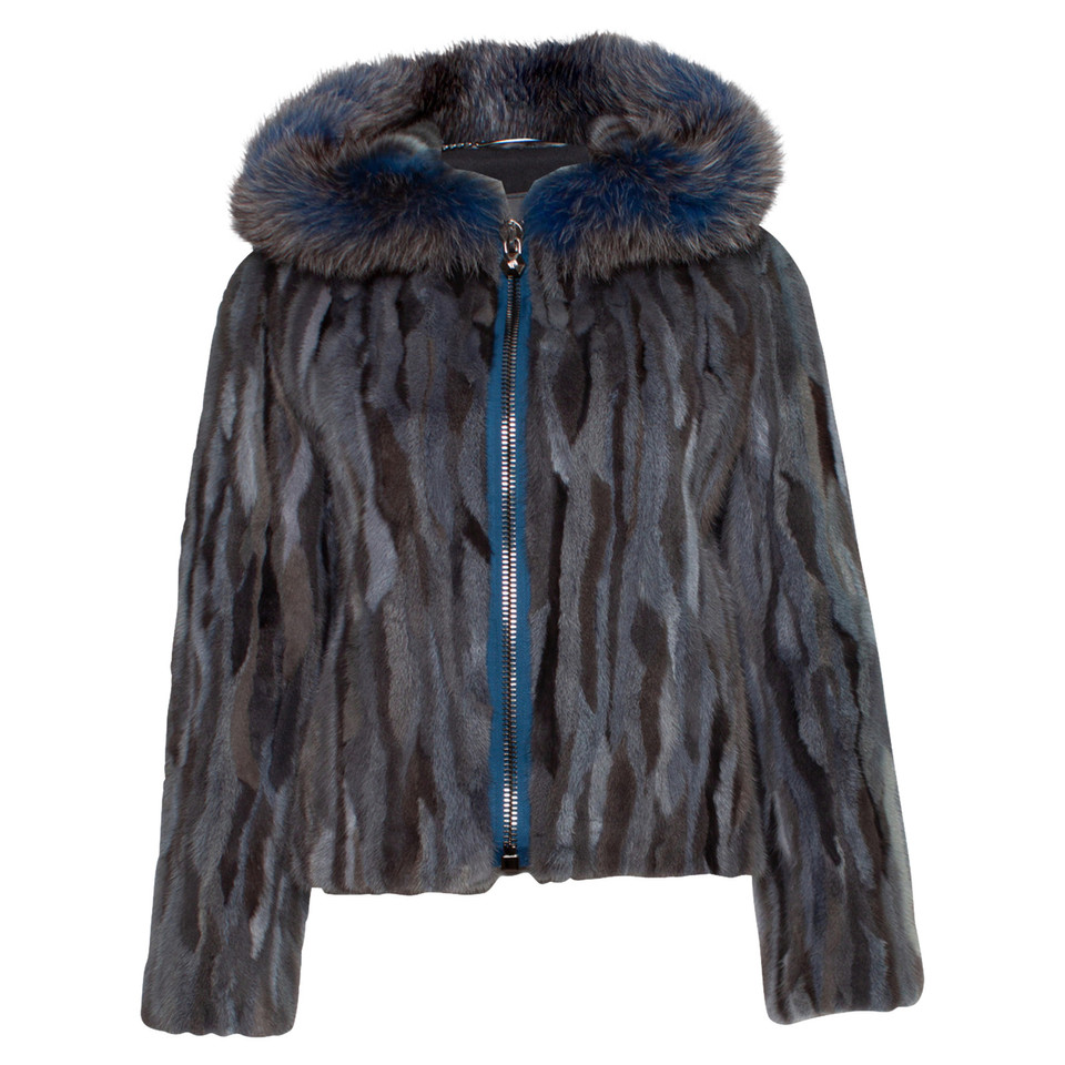 Philipp Plein Jacket/Coat Fur in Grey
