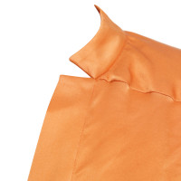 René Lezard Silk blouse in orange
