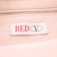 Red (V) Clutch aus Leder in Rosa / Pink