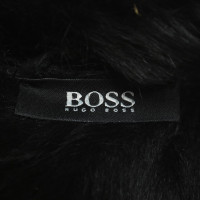 Boss Orange Giacca in pelle di agnello in nero