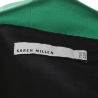 Karen Millen Kleid in Grün/Schwarz