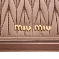 Miu Miu Shoulder bag Leather in Nude